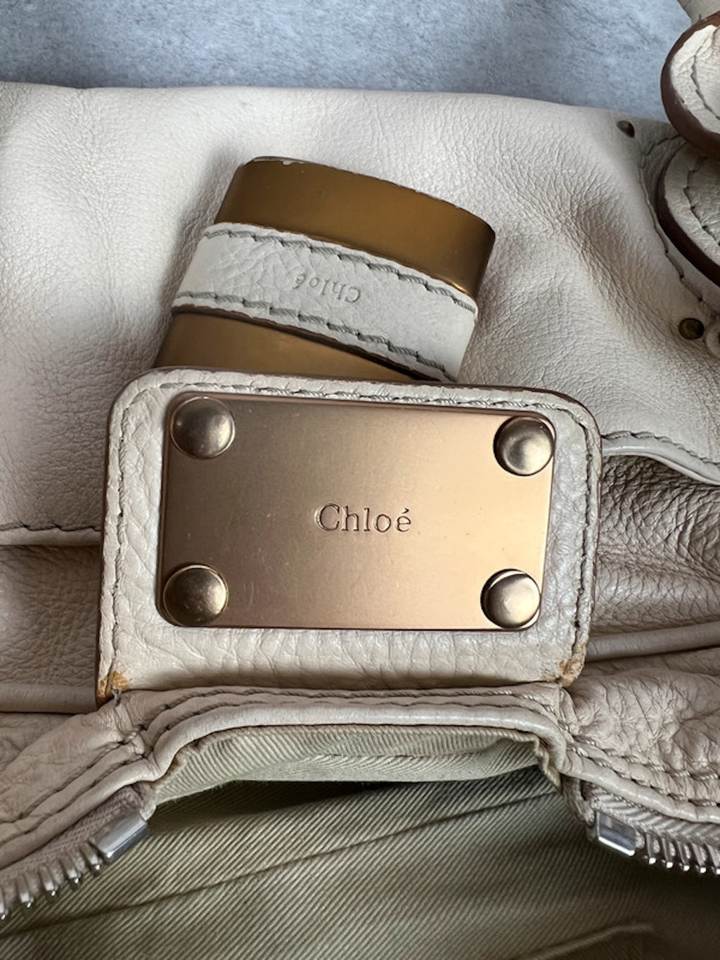 Chloé Paddington Grand modèle, white