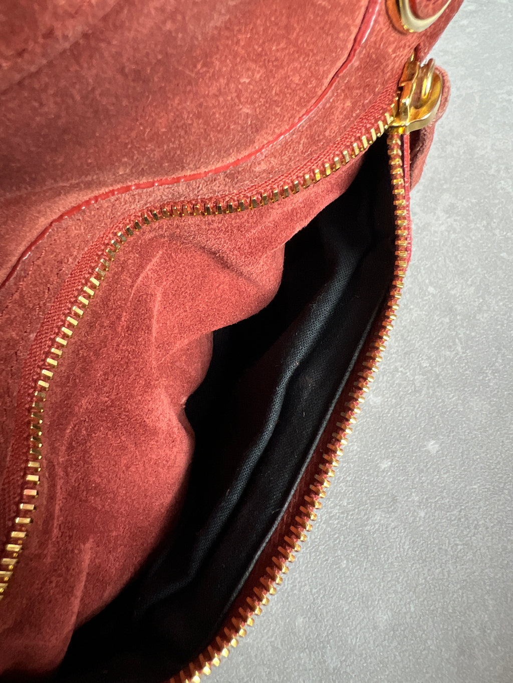 Balenciaga Suede City Red/ Gold